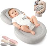 Baby Changing Pad with Waterproof & Wipe-Clean, Non-Slip Foldable PU Diaper Changing Pad, Adjustable Safety Belt, Changing Pad for Dresser, Changing Table,24"X16",Gray