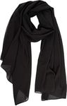 New Chiffon Scarf Female Head Cover for Women Head Scarves Headscarf (Black), 80*180CM