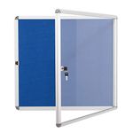 Provizon® Lockable Cover Fabric Notice Bulletin Board, Tamperproof with Mounting Screws (4 feet x 3 feet or 121 cm x 91 cm)