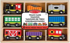 Melissa & Doug Wooden Train Cars (8