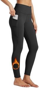 WILLIT Women's Fleece Lined Leggings High Waisted Winter Thermal Yoga Running Pants with Pockets Black S