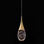 JoollySun Crystal Pendant Light Fixture: Gold Modern Mini Hanging Ceiling Lights for Kitchen Island Bathroom