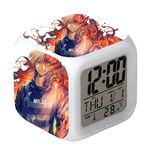 Anjinguang Boys and Girls Digital Clock My Hero Academia Kids Alarm Clock Gifts Cartoon Digital Clock Wake up Light LED Clock Table Desk, LED Alarm Clock Gift