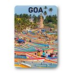 Giftcart Fishing Village Boats Goa India Fridge Magnet Travel Souvenir