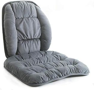 Soft and Warm Bottom Chair Cushion and Back Lumbar Support Set Non-Slip Coccyx Pads Adjustable Curvature Low Back Pain Relief Lumbar Relax Pillow for Office,Dinning Wood Chair,Car Seats and Sofa Grey