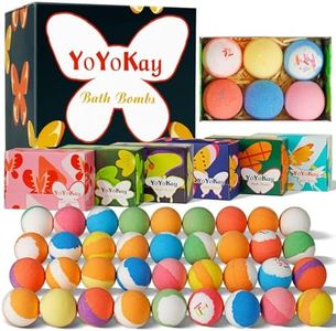 Bath Bombs Gift Set - 36 Organic Bath Bombs with Natural Essential Oils, Shea Butter, Bath Salts to Moisturize Skin and Relieve Stress, Bath Toys, Valentines Day Gifts for Kids