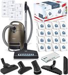 Miele Complete C3 Brilliant Canister HEPA Vacuum Cleaner + SEB-236 Powerhead Bundle - Includes Miele Performance Pack 16 Type GN AirClean Genuine FilterBags + Genuine AH50 HEPA Filter