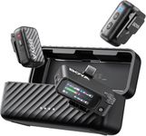 BOYA BOYAMIC 2 Wireless Microphones for iPhone 15-16/Android/PC/Camera,AI Noise Cancellation,32-bit Float Internal Recording,984ft Range, 54H Battery with Charging Case for Recording(without Clip Mic)