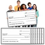 12 Pcs Giant Blank Check Big Checks for Presentations 30 x 16 Inch Fake Paper Novelty Checks Funny Jumbo Oversized Check for Awards Donation Fundraisers Award Prize Endowment