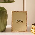 Pure Home + Living Aura Rose Gold Plated Photo Frame, Tabletop Photo Frame,Decorative Picture Frames For Home Décor, Office Desk, Bedroom & Living Room (5X7 Inches, Pack Of 1)