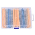 Resistors, 2600 Pieces 130 Values 1% Assorted Resistors 1/4W Metal Film Resistors Assortment with a Plastic Box for DIY Experiment