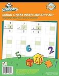 Channie's Math Prek-1ST Grades, 80 Pages Strong Paper, 8.5" x 11" with Hardboard Back Lineup Pad Workbook Math Line-Up
