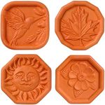 Brown Sugar Savers - Set of 4 - Hummingbird, Maple Leaf, Sun, and Daisy Designs by JBK Pottery