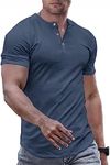 JMIERR Mens Muscle Slim Fit Button 