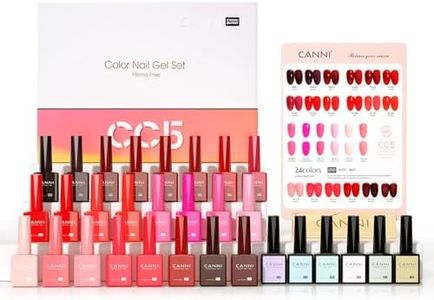 CANNI 30Pcs 9ML Hema-free Gel Nail Polish Set,Dark Red Hot Pink Purple Brown Burgundy Red Jelly Gel Polish Kit Soak Off LED Nail Gel Polish Set Nail Art Starter Manicure Salon DIY at Home