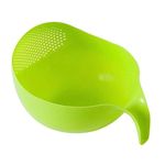 Clazkit Multi-Purpose Strainer or Washer Bowl for Rice Fruits & Vegetable Rice Bowl Color May Vary, Plastic - 10.2 x 17.5 x 24.3cm