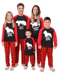 Rnxrbb 2024 Family Christmas Pajamas Pjs Set Matching Christmas Pajama Xmas Sleepwear for Couples Adult Women Men Kids, Bear, Large