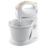 Hand Mixer with Rotating Bowl, 500 W, White