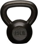 Amazon Basics Cast Iron Kettlebell with Enamel Finish, 25-Pound, Black