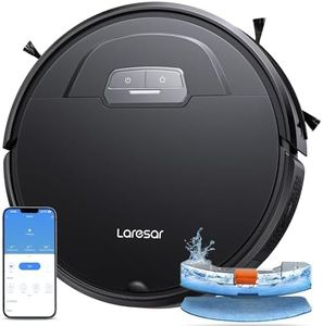 Laresar Robot Vacuum Cleaner with Mop, 4500Pa Robotic Vacuum with Auto Carpet Boost, Ultra Thin Robot Hoover for Pet Hair, Smart App Control, Work with Alexa(Evol 3)