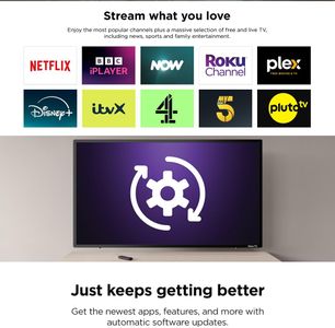 Westinghouse 32" Smart LED TV – Roku OS, HD, Dolby Audio, HDMI, USB