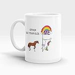 Coffee Cup Funny 50th Birthday Gifts for Women Men, 11 oz Novelty 50 Years Old Mug for Best Friend, Happy Birthday Mug Thirty Party Cup Idea as a Joke Anniversary Best Adult Birthday Present