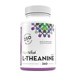 PlantVital L-Theanine Capsules, HIGH POTENCY - L Theanine supplement promotes relaxation and mental calmness - L-Theanine 250mg is Non-GMO - 360 Capsule and Made in Canada.