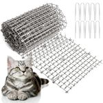 ohlela Scat Mat for Cats - 6.5ft (2 Pack) Cat Scat Mat with 12 Garden Staples. PP Plastic Cat Spike Mat is Effective for Cat Repellent Indoor & Outdoor. Cat Training Mat to Keep Cats & Dogs Away