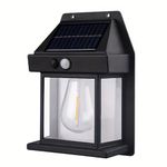 OBSYDIUM Solar Light Outdoor Waterproof Auto On/Off Yellow LED Solar Lamp With Motion And Light Sensor For Exterior Lighting Yard Garage