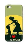 PRINTFIDAA® Printed Hard Back Cover for Apple iPhone 5S Back Cover (Love U Mom) -190724(BF)