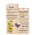 Daughter in Law Gifts, Candlestick - To My Daughter-in-Law, You're more than just a Daughter-in-Law, You’re also my Daughter-in-heart, Christmas Birthday Gift for Daughter-in-law