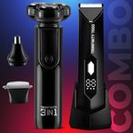 urbangabru Trimfinity 7000 Body Trimmer & 3-in-1 Face Trimmer| Private Part Shaving | Beard, Nose & Ear Trimming | Ceramic Blades | Powerful Motors, Waterproof, Fast Charging, No Cuts No Nicks