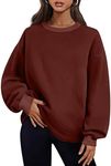 Keepink Womens Sweatshirts Casual Long Sleeve Crew Neck Jumpers Plain Cute Preppy Sweatshirt Comfy Lightweight Tunic Pullover Baggy Dressy Shirts Fall Winter Basic Tops with Pocket