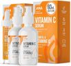All Natural Advice Vitamin C Serum 120mL | 20% Vitamin C Face Serum Solution with Organic Botanicals, Hyaluronic Acid & Vitamin E | UV-Shielding Glass, Spray & Dropper | Includes 2, 60mL Bottles