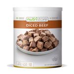 Nutristore Freeze Dried Beef Dices | Premium Quality | USDA Inspected | Amazing Taste | Perfect for Camping | Survival Food