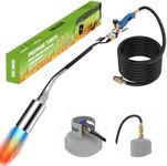 Propane Torch Burner Weed Torch Portable Garden Weed, High Output 1,800,000 BTU with 11.5FT Hose,for Weeds, Roof Asphalt, Ice Snow, Wood, Garden,BBQ