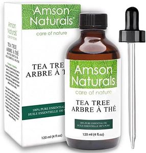 Tea Tree Essential Oil 4oz/120ml by Amson Naturals-100% Pure & Natural Tea Tree oil for hair, skin, Nails, and Diffusers.