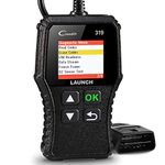 Launch Tech USA OBD2 Scanner CR319 Scan Tool Universal Automotive Engine Fault Code Reader - Checks O2 Sensor and EVAP Systems, Supports Mode6