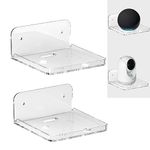 Wall Mount Floating Shelves for 2 Pcs Camera Mini Speaker Shelf Baby Monitor Wall Mount Shelf Other Small Items in Bedroom Bathroom Kitchen Living Room Clear Mini Shelf Flexible Use for Wall Space