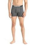 Icebreaker Merino Anatomica Men’s Boxer Briefs, Wool Base Layer for Cold Weather - Soft, Durable Underwear with Contour Pouch, Flatlock Seams to Reduce Chafing, Gristone HTHR, Small