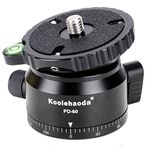 Koolehaoda PD-60 Tripod Leveling Base Camera Leveller,Inclination 15 °, with 3/8" Thread, Offset Bubble Level and 360° Panoramic Base for Video Head,Tripods & Monopods (PD-60)