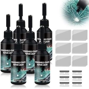 Yilia Windshield Crack Repair Kit, Upgrade Glass Cracks Gone Repair Kit, Car Windshield Crack Repair Fluid for Chips and Cracks, Glass Crack Repair Liquid for Automotive Windscreen Tool (6 Sets)