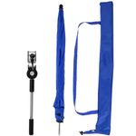 ZLHETWT 42 Inch Beach Umbrella with Universal Clamp 360° Adjustable Shade Umbrella with Large Opening Clip Portable Camping Chair Umbrella with Storage Bag for Beach Camping Chair Wheelchair