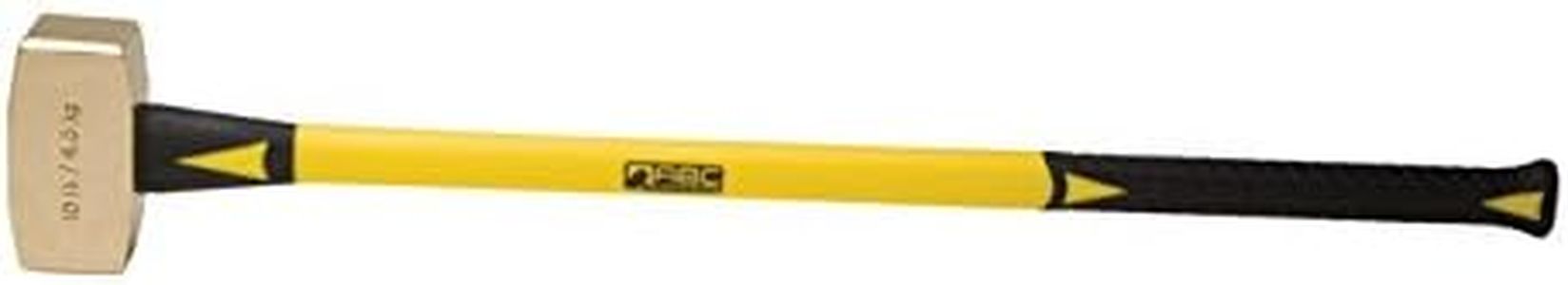 ABC HAMMERS Brass Sledge Hammer - 10 lb. Non-Sparking Hammer with 33" Fiberglass Handle & Double Faced Head - ABC10BF