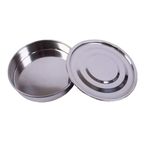 Lab Sieves Pan with Lid,Test Sieve Pan and Lid φ10cm/4'' Diameter, 304 Stainless Steel