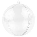 MIKAILE 3.15 Inch Clear Christmas Balls Fillable Plastic Baubles Ornaments (20 PCS)