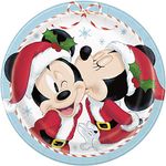 Disney Red Mickey & Minnie Mouse Round Paper Dessert Plates - 7" (Pack of 10) - Adorable Character Design, Perfect for Birthday Parties, Themed Events, and Celebrations