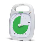 Time Timer PLUS 5 Minute Visual Analog Timer; Optional Alert (Volume-Control Dial); No Loud Ticking; Time Management Tool