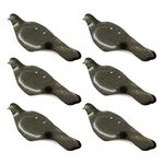 GUGULUZA 16 inch Flocked Pigeon Decoy Shell Realistic Dove Decoy with Stick Pegs, Pack of 6