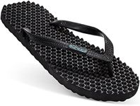 bumpers Men's Massage Flip Flop (43-44 EU -11 US 29 cm, Black is Back)